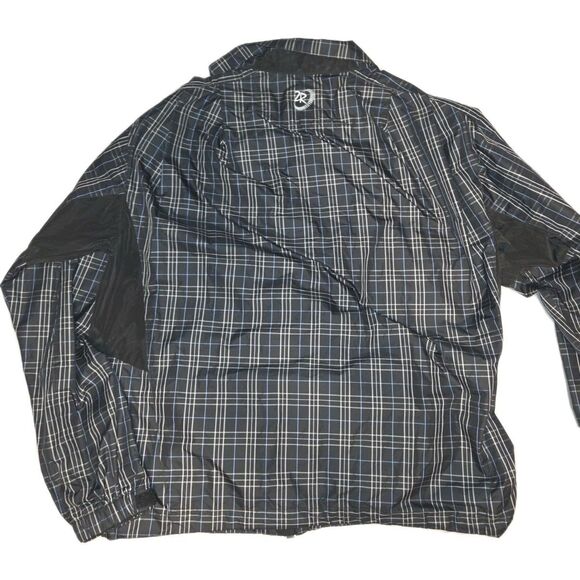 Zero Restriction Men’s Golf Jacket Full Zip Black Plaid Polyester Size Medium - Picture 7 of 12